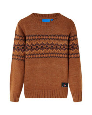 Pull-over tricoté pour enfants cognac 128 | Mobilier & Déco
