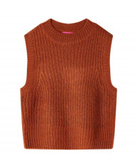 Gilet pull-over tricoté pour enfants cognac 140 | Mobilier & Déco