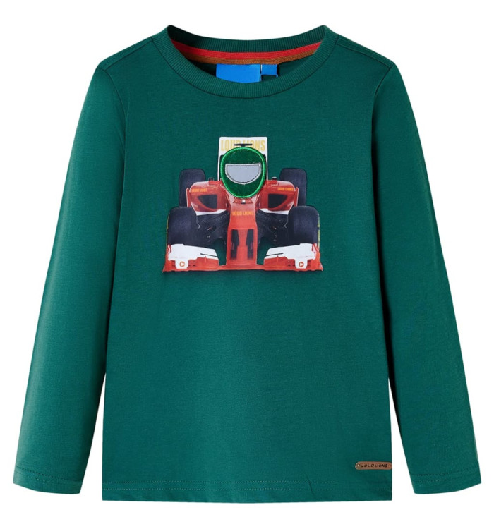 T-shirt enfant à manches longues vert 140 | Mobilier & Déco