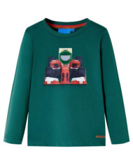 T-shirt enfant à manches longues vert 140 | Mobilier & Déco