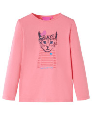 T-shirt enfants à manches longues rose 104 | Mobilier & Déco