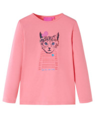 T-shirt enfants à manches longues rose 128 | Mobilier & Déco