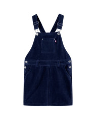 Robe salopette pour enfants velours côtelé bleu marine 128 | Mobilier & Déco