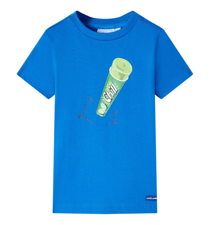 T-shirt pour enfants bleu vif 104 | Mobilier & Déco
