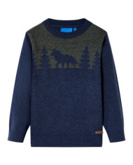 Pull-over tricoté pour enfants bleu marine 140 | Mobilier & Déco