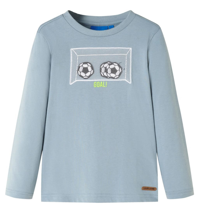 T-shirt enfants à manches longues bleu clair 92 | Mobilier & Déco