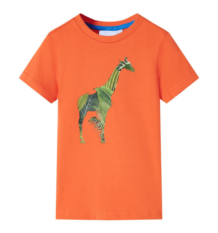 T-shirt pour enfants orange vif 128 | Mobilier & Déco