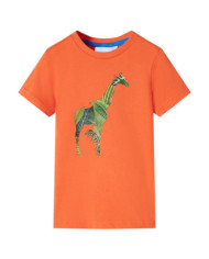 T-shirt pour enfants orange vif 128 | Mobilier & Déco