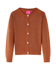 Cardigan pour enfants tricoté cognac 128 | Mobilier & Déco