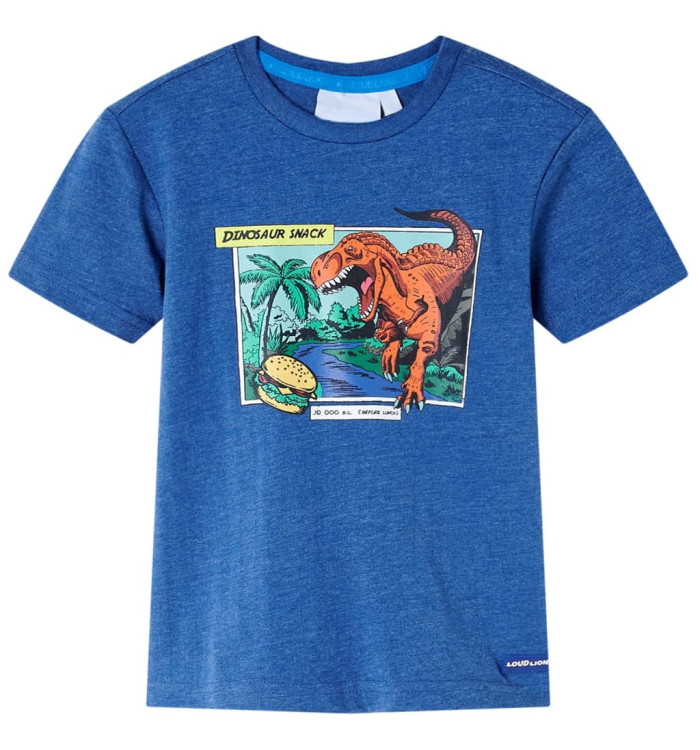 T-shirt enfants mélange bleu foncé 92 | Mobilier & Déco