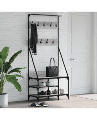 Porte-vêtements et rangement des chaussures sonoma gris | Mobilier & Déco