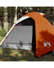 Tente de camping à dôme 3 personnes orange imperméable | Mobilier & Déco