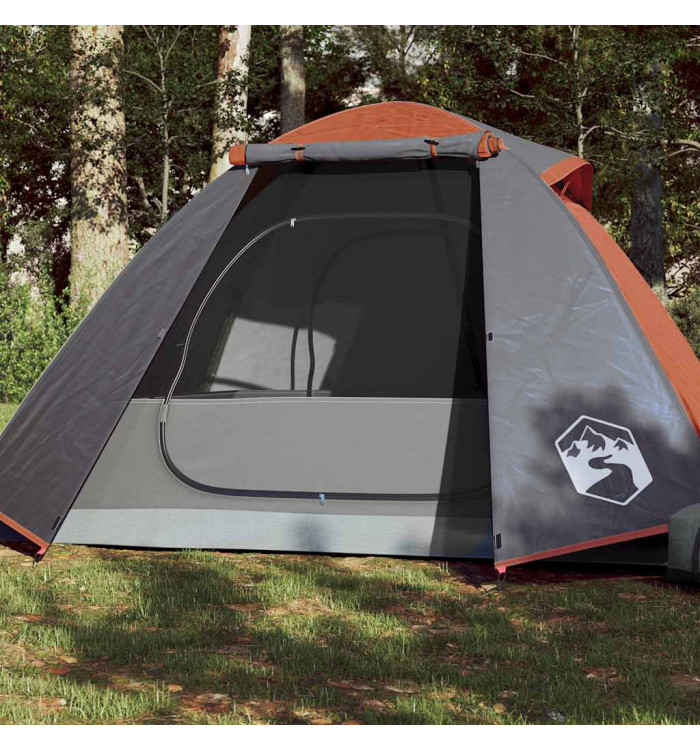 Tente de camping à dôme 2 personnes orange imperméable | Mobilier & Déco