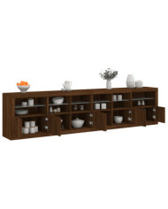 Buffet avec lumières LED chêne marron 283x37x67 cm | Mobilier & Déco