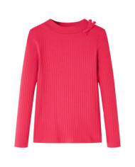 T-shirt enfants à manches longues rose vif 116 | Mobilier & Déco