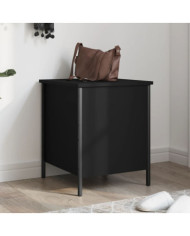 Banc de rangement noir 40x42,5x50 cm bois d'ingénierie | Mobilier & Déco