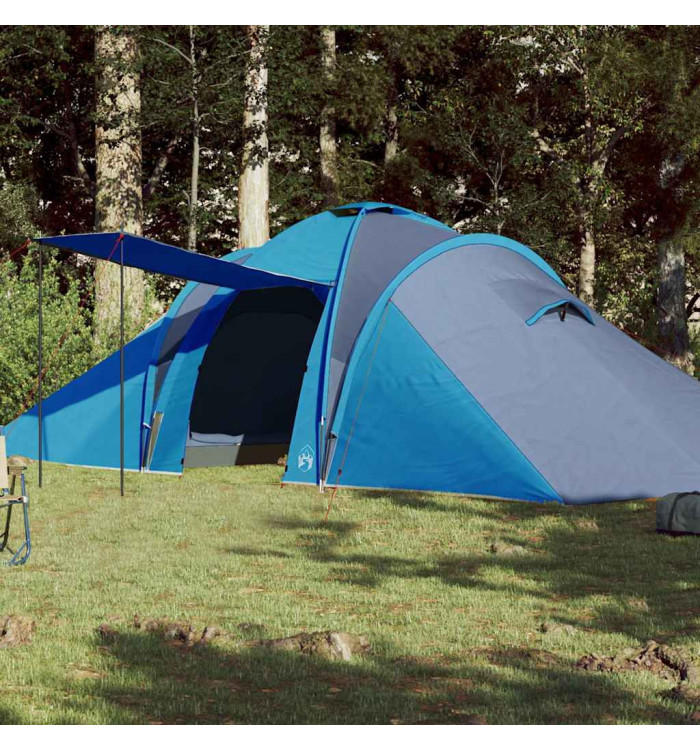 Tente familiale à dôme 6 personnes bleu imperméable | Mobilier & Déco