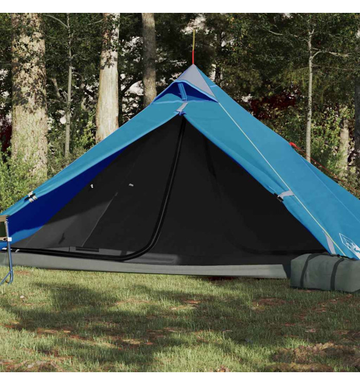 Tente de camping tipi 1 personne bleu imperméable | Mobilier & Déco