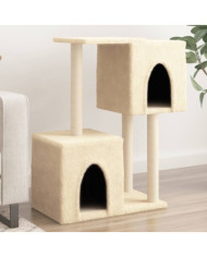 Arbre à chat avec griffoirs en sisal Crème 86 cm | Mobilier & Déco