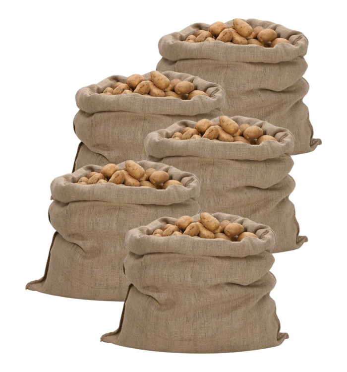 Sacs en jute 5 pcs 100x110 cm 100 % jute 340 g/m² | Mobilier & Déco