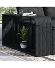 Étagères de rangement 2 pcs noir résine tressée | Mobilier & Déco