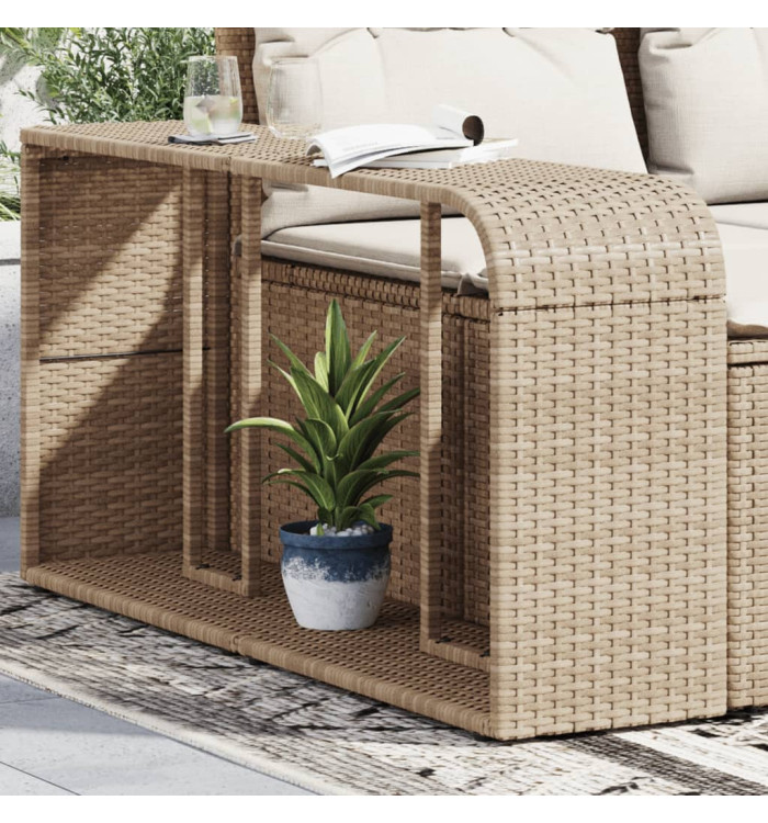 Étagères de rangement 2 pcs beige résine tressée | Mobilier & Déco