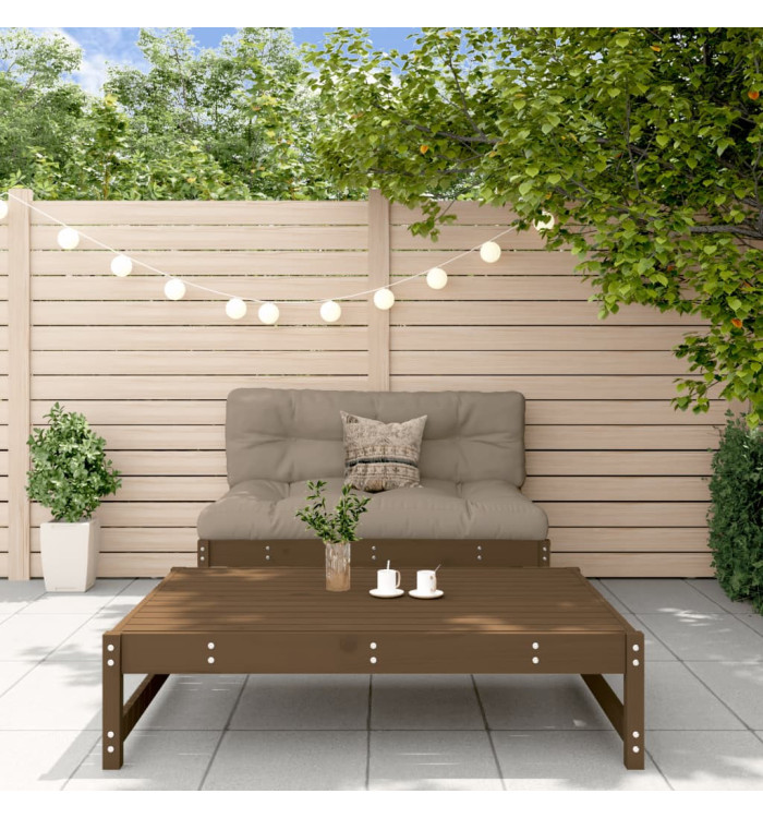 Salon de jardin 2 pcs marron miel bois de pin massif | Mobilier & Déco
