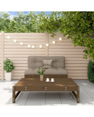 Salon de jardin 2 pcs marron miel bois de pin massif | Mobilier & Déco
