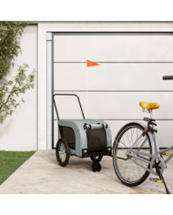 Remorque de vélo pour animaux de compagnie gris et noir | Mobilier & Déco