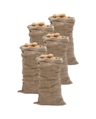Sacs en jute 5 pcs 65x135 cm 100 % jute 220 g/m² | Mobilier & Déco
