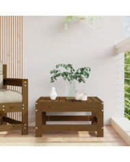 Repose-pied de jardin marron miel bois de pin massif | Mobilier & Déco