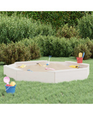 Bac à sable avec sièges blanc octogone bois de pin massif | Mobilier & Déco