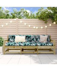 Salon de jardin 3 pcs bois de pin imprégné | Mobilier & Déco