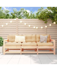 Salon de jardin 3 pcs bois massif de pin | Mobilier & Déco
