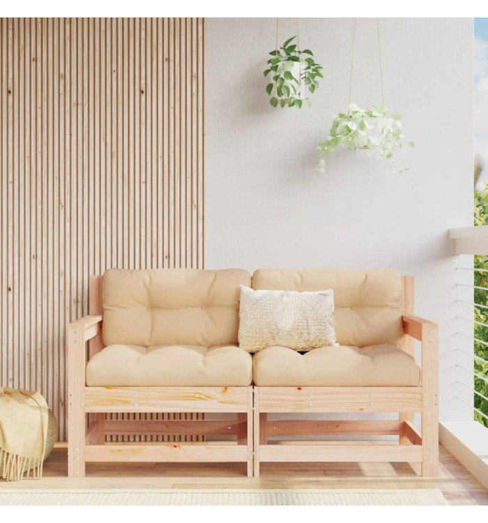 Canapés d'angle de jardin 2 pcs bois de pin massif | Mobilier & Déco