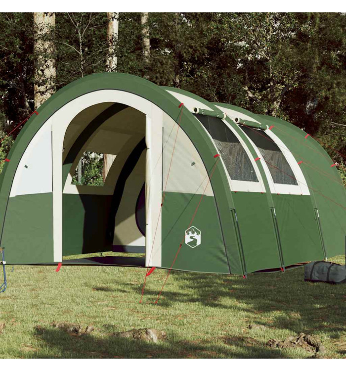 Tente de camping tunnel 4 personnes vert imperméable | Mobilier & Déco