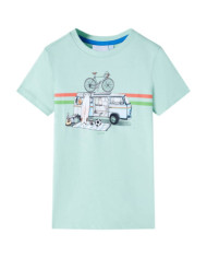 T-shirt pour enfants menthe clair 116 | Mobilier & Déco