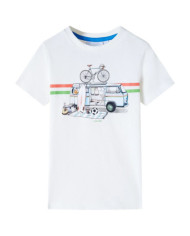 T-shirt pour enfants écru 140 | Mobilier & Déco