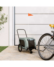 Remorque de vélo pour animaux de compagnie gris et noir | Mobilier & Déco