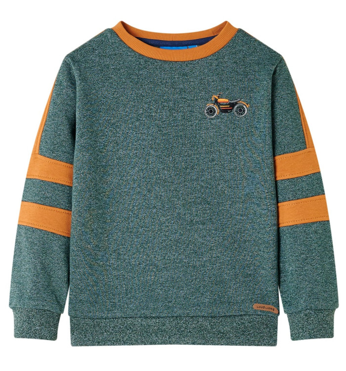 Sweatshirt pour enfants mélange vert foncé 116 | Mobilier & Déco