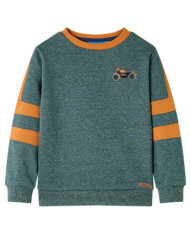 Sweatshirt pour enfants mélange vert foncé 116 | Mobilier & Déco