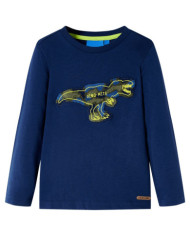 T-shirt enfants à manches longues bleu marine 104 | Mobilier & Déco