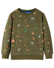 Sweatshirt pour enfants kaki 104 | Mobilier & Déco