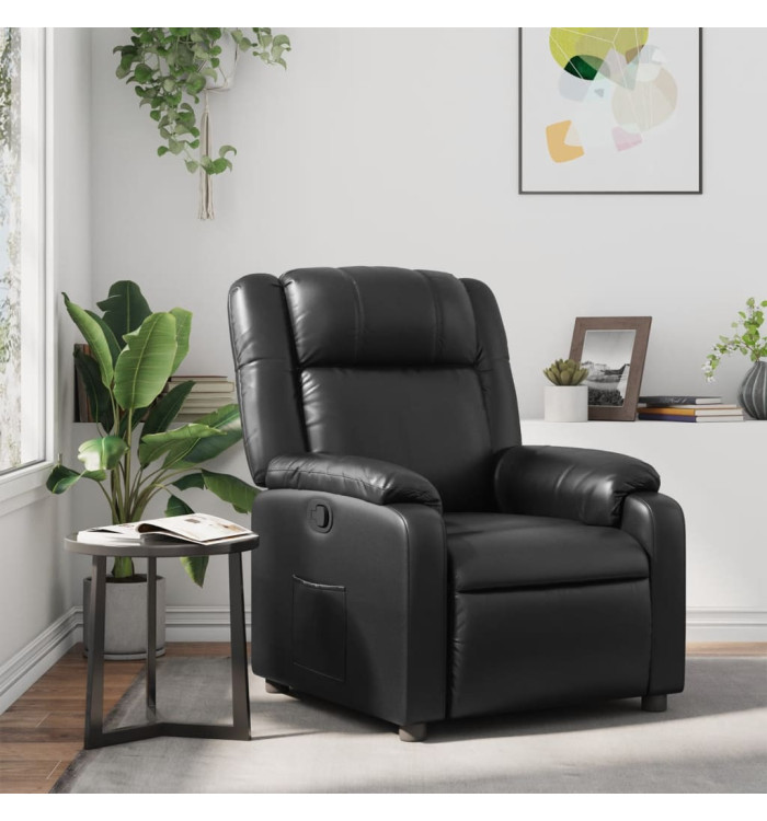 Fauteuil inclinable Noir Similicuir | Mobilier & Déco