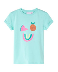 T-shirt pour enfants menthe clair 140 | Mobilier & Déco