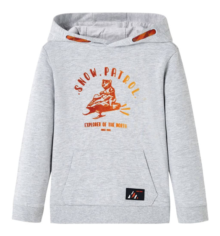 Sweatshirt à capuche pour enfants mélange gris et orange 128 | Mobilier & Déco