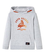 Sweatshirt à capuche pour enfants mélange gris et orange 128 | Mobilier & Déco