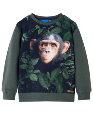 Sweatshirt pour enfants kaki foncé 92 | Mobilier & Déco