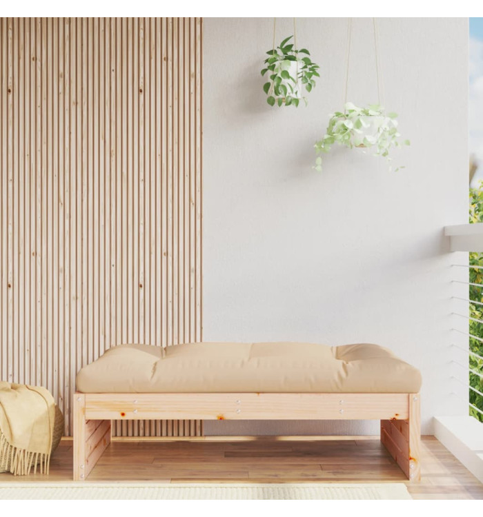 Repose-pied de jardin 120x80 cm bois de pin massif | Mobilier & Déco