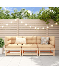 Salon de jardin 3 pcs bois massif de pin | Mobilier & Déco